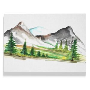 Kreslené Tatry na plátne